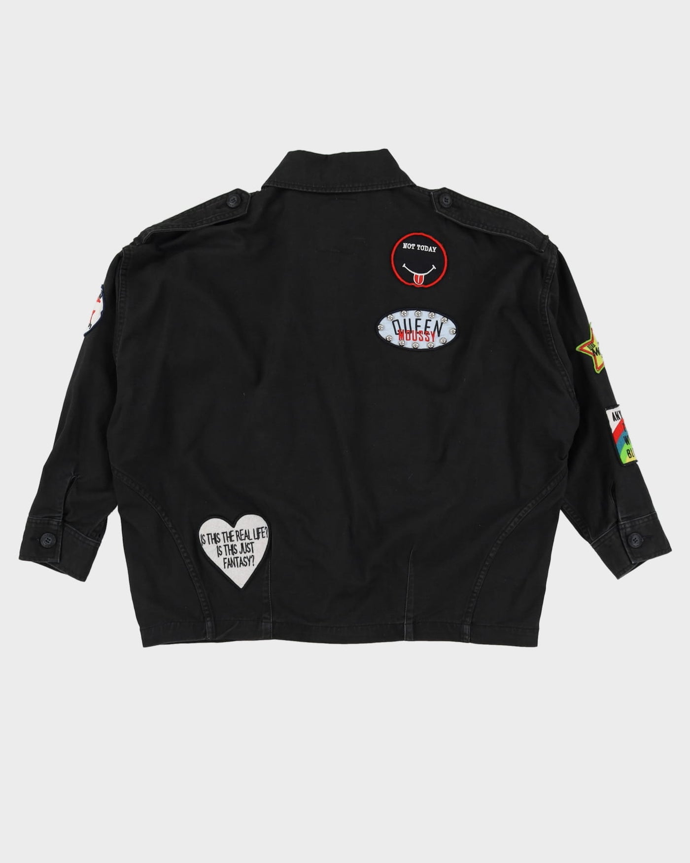 Moussy X Queen Bohemian Rhapsody Black Button Up Work Shirt - OSFA