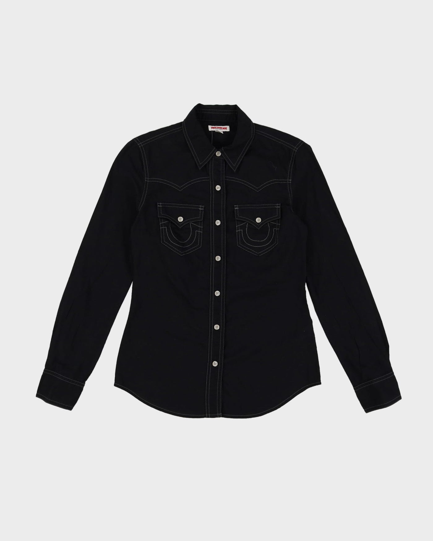 00s Y2K True Religion Black Shirt - XS