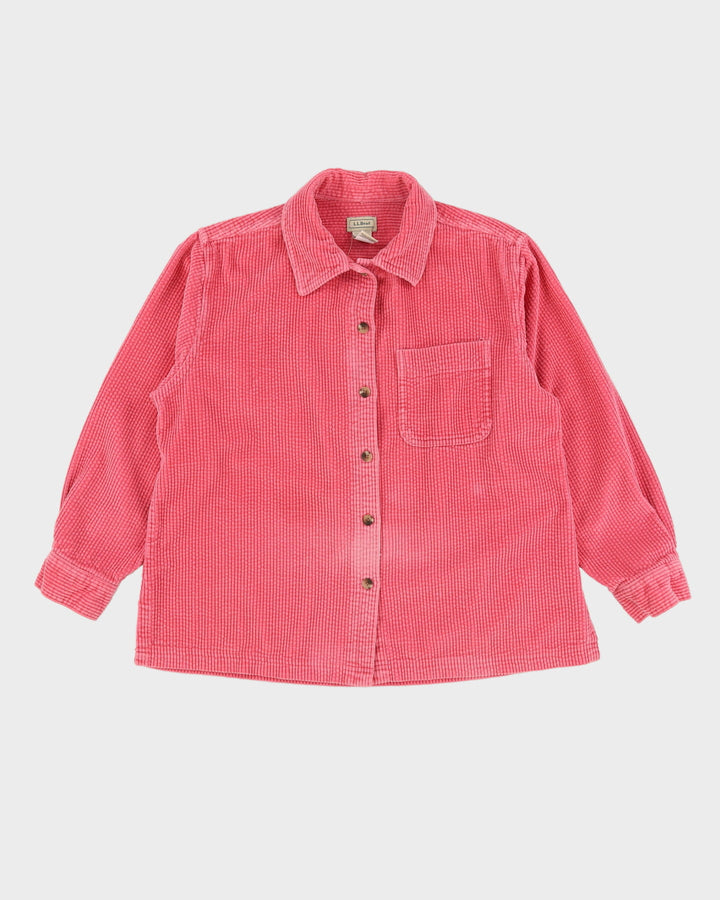 90s L.L. Bean Pink Corduroy Shirt - S