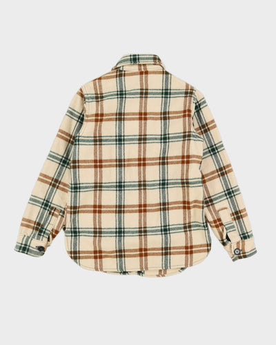 Woolrich Cream Checked Work Shirt - S