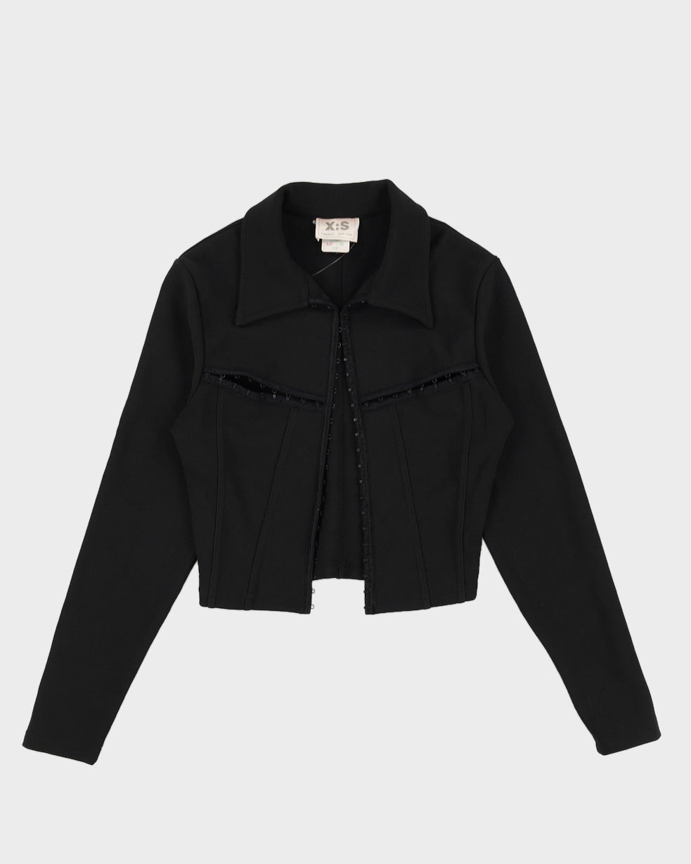 Vintage Early 90s Black Hook and Eye Shirt - S