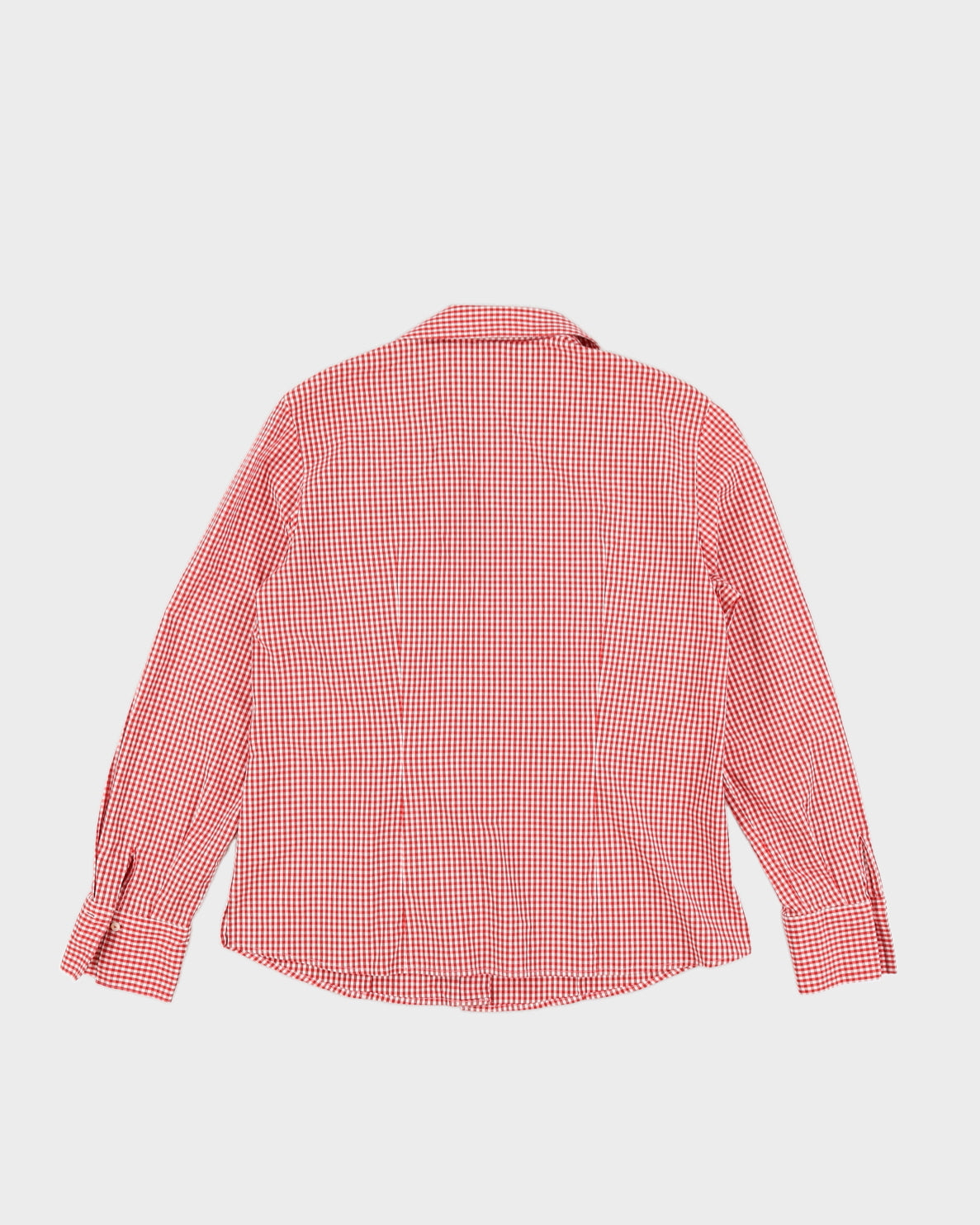 Vintage 1980s Red and White Gingham Western Shirt - S