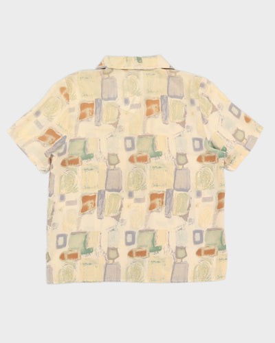 Vintage 90s Silkland Collection Beige Shirt - S