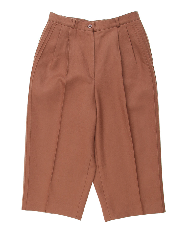 Vintage Brown Wool Crop Leg Pants - W26