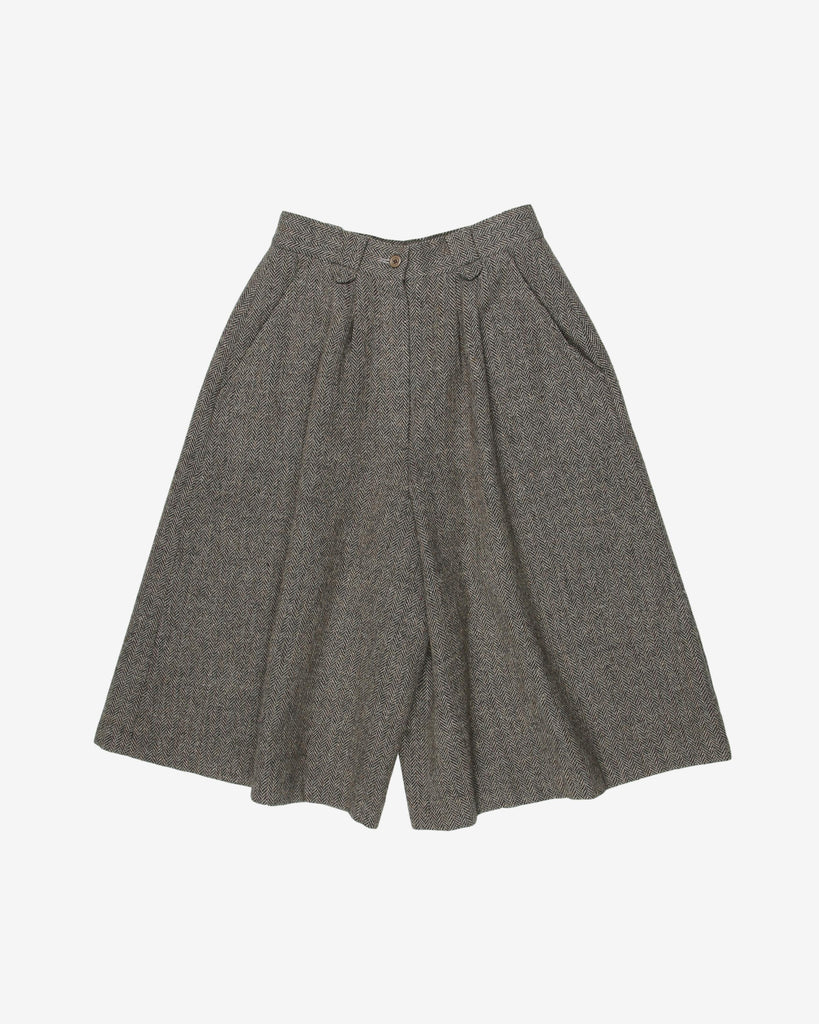 1980s herringbone wool culottes W26