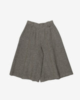 1980's grey herringbone wool culottes - W26