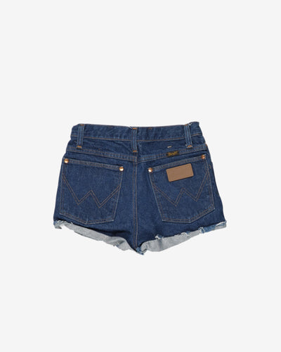 wrangler blue ripped denim shorts - w26