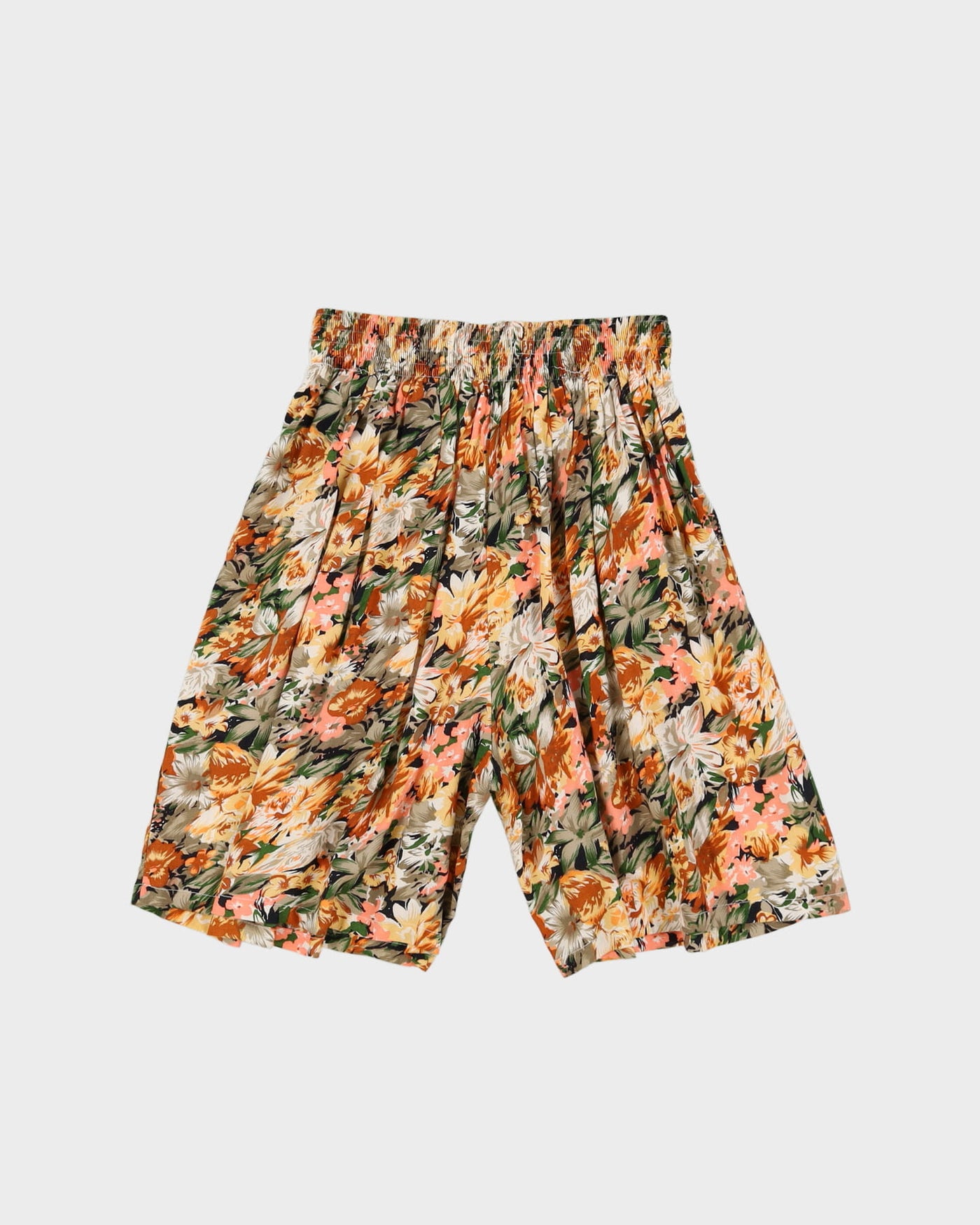 Peachy floral pleated shorts - W26