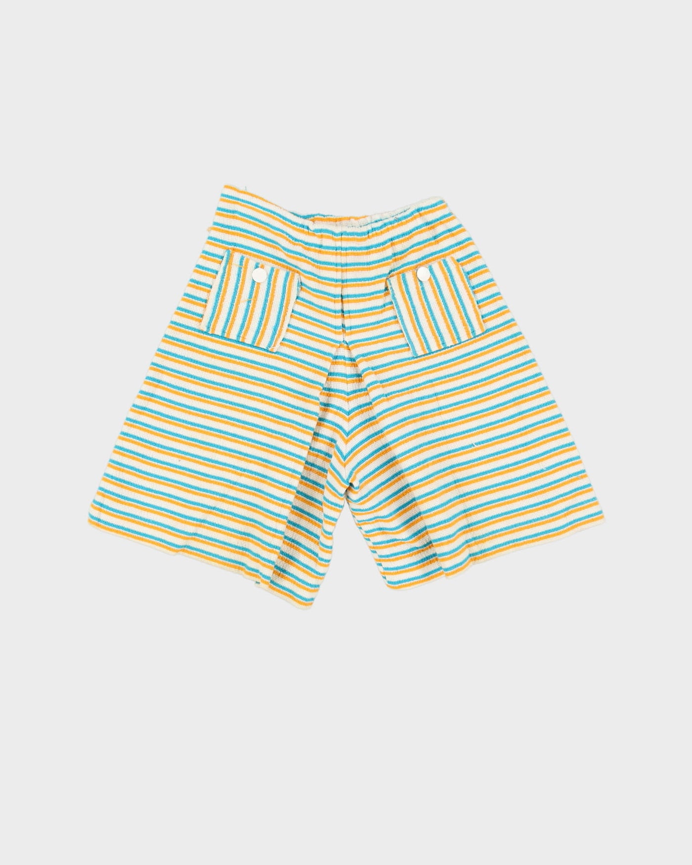 Vintage 80s White / Orange / Blue Stripe Patterned Shorts - W26