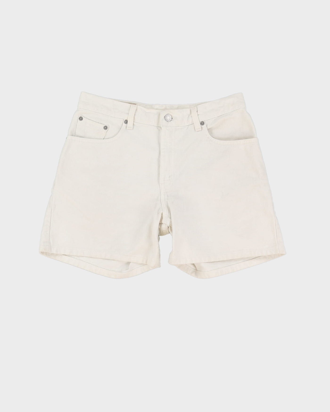 Levi's Light Wash White Denim Shorts - W30