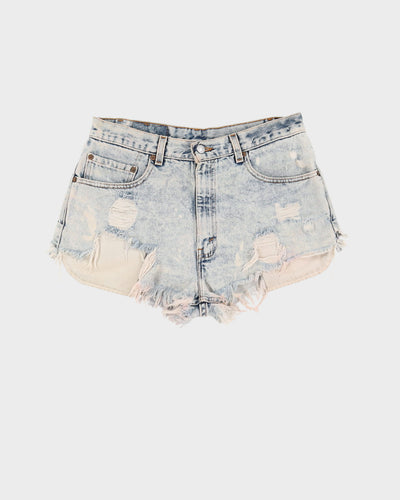 Levi's Bleached Distressed Denim Shorts - W33