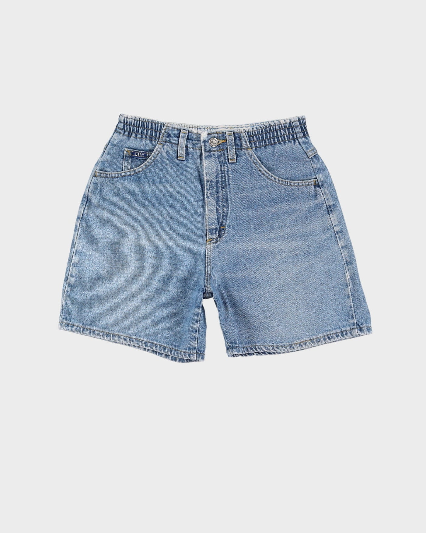 Vintage 90s Lee Light Wash Blue Denim Shorts - W28