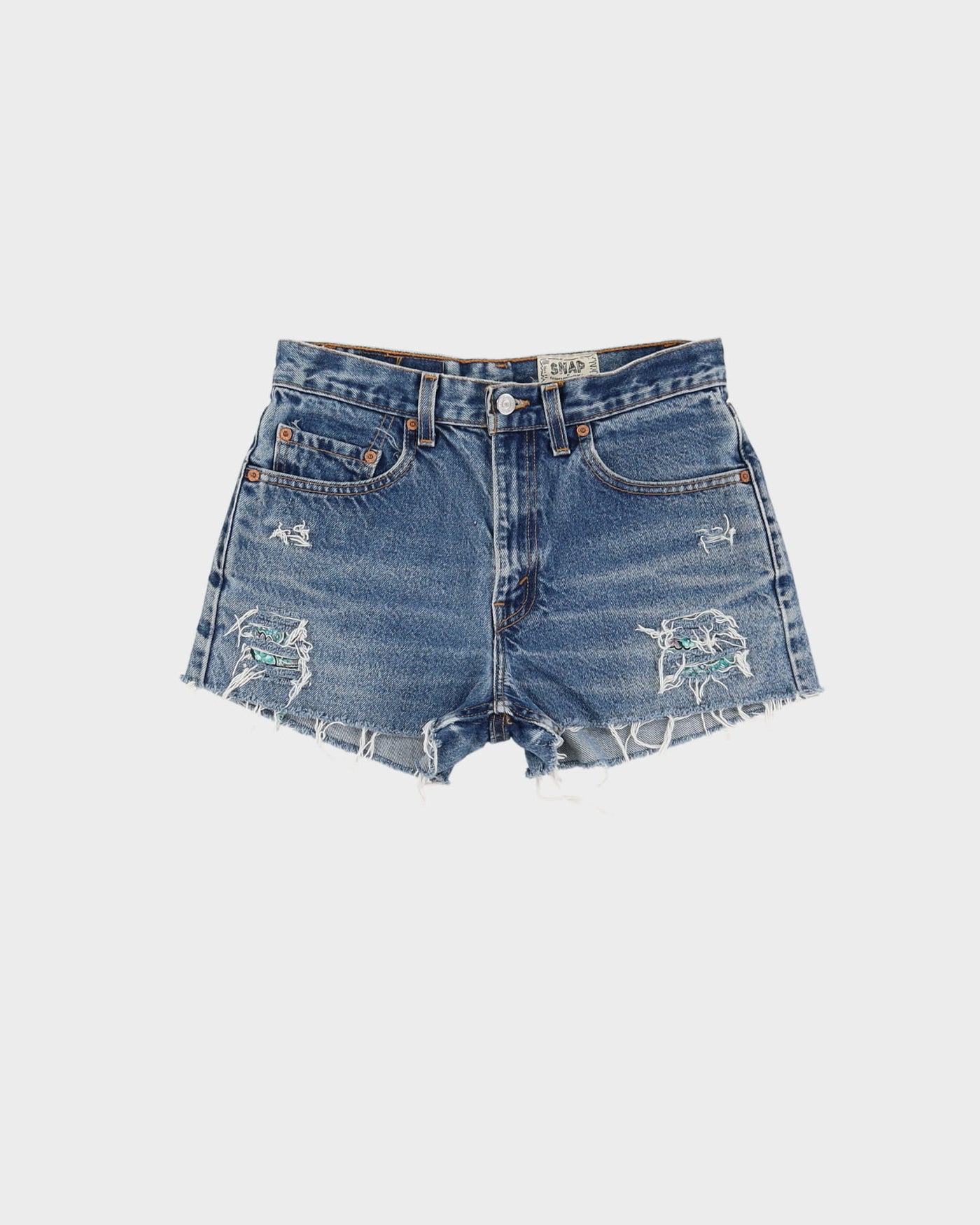 Vintage 90s Levi's Distressed Blue Denim Shorts - W30