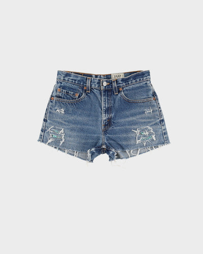 Vintage 90s Levi's Distressed Blue Denim Shorts - W30