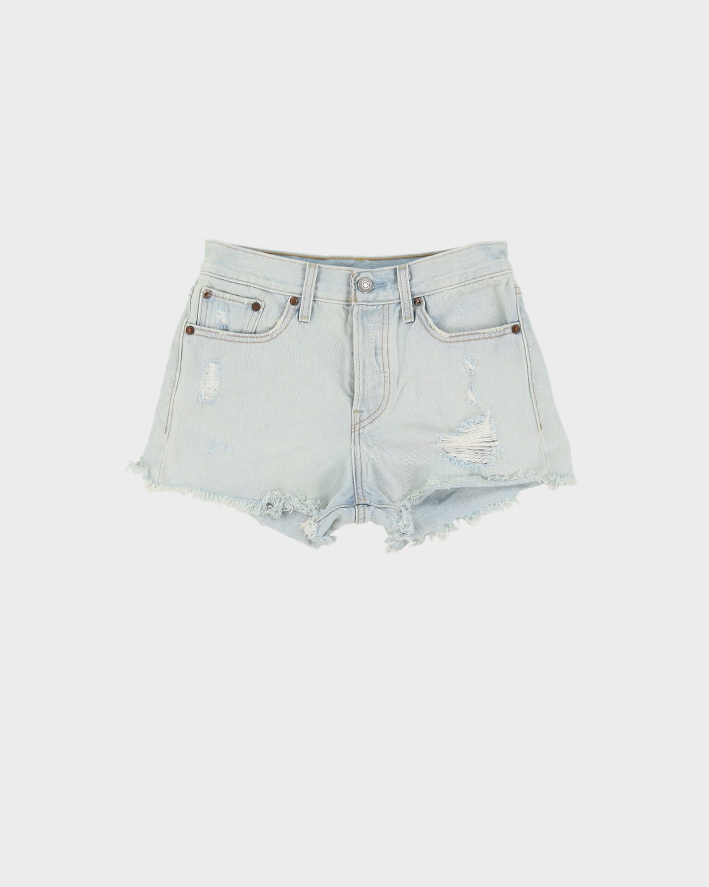 Vintage Levi's Light Wash Faded Blue Denim Shorts - W26