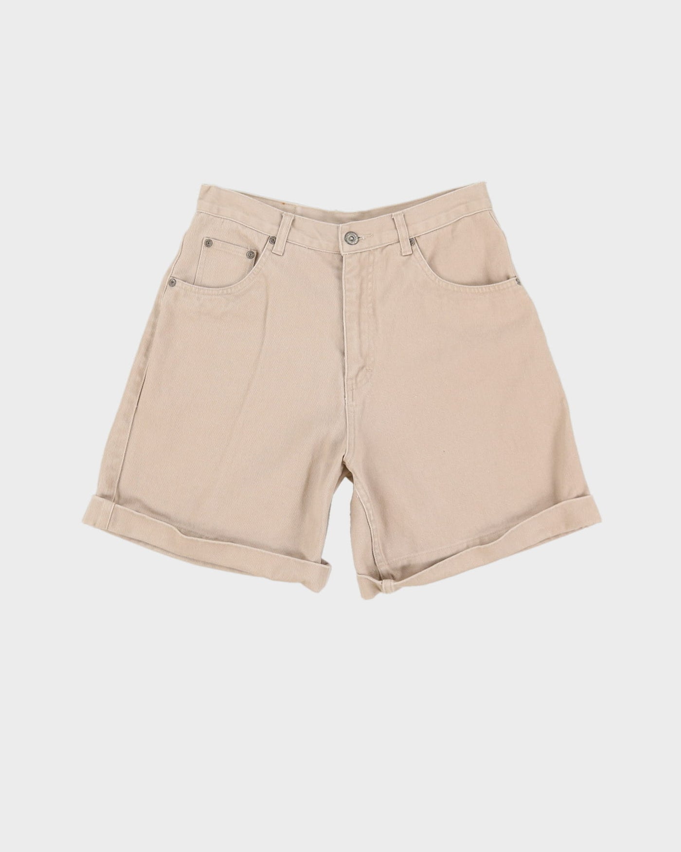 Vintage Nevada Jeanswear Beige Denim Shorts - W28