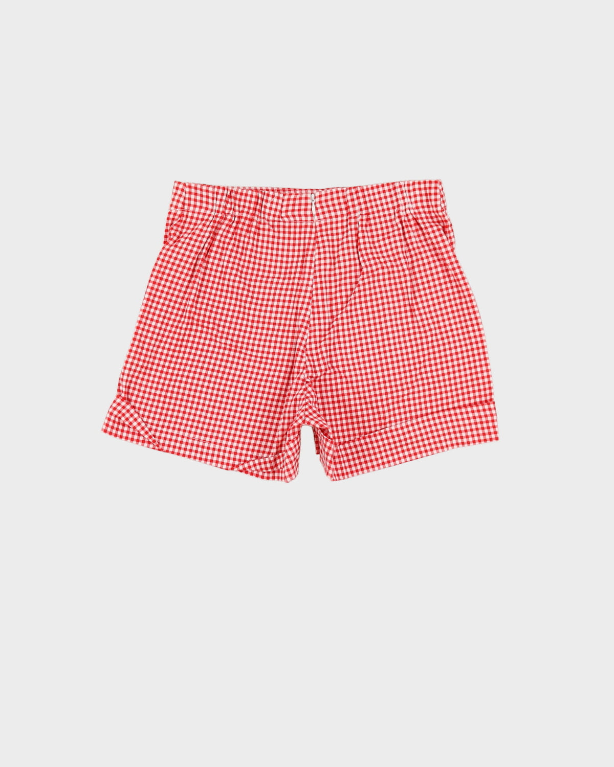 Vintage Lindy Bop 70s Red Gingham High Waist Shorts - W28