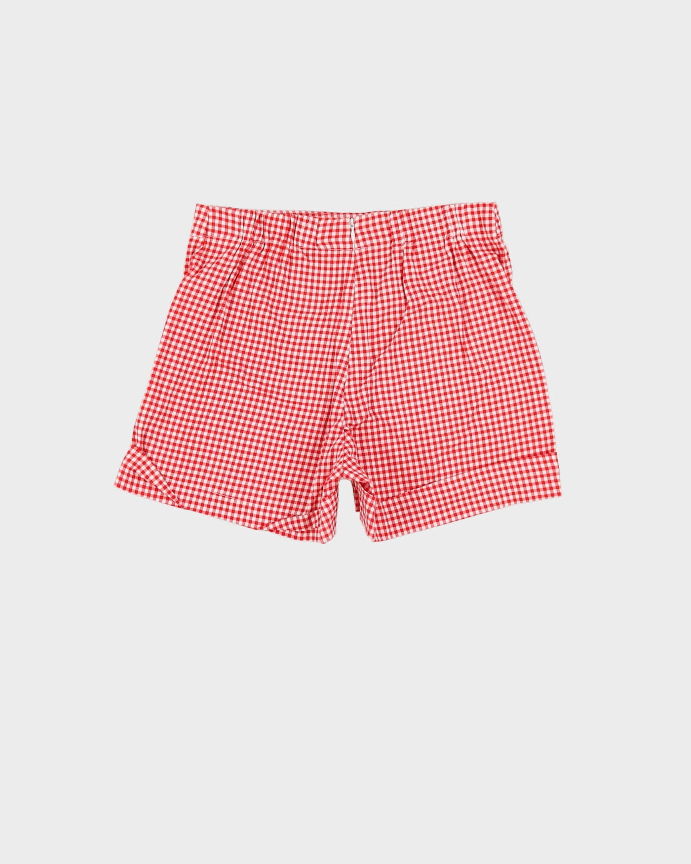 Vintage Lindy Bop 70s Red Gingham High Waist Shorts - W28