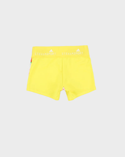 Adidas By Stella McCartney Yellow / Pink All Over Print Floral Shorts - XS