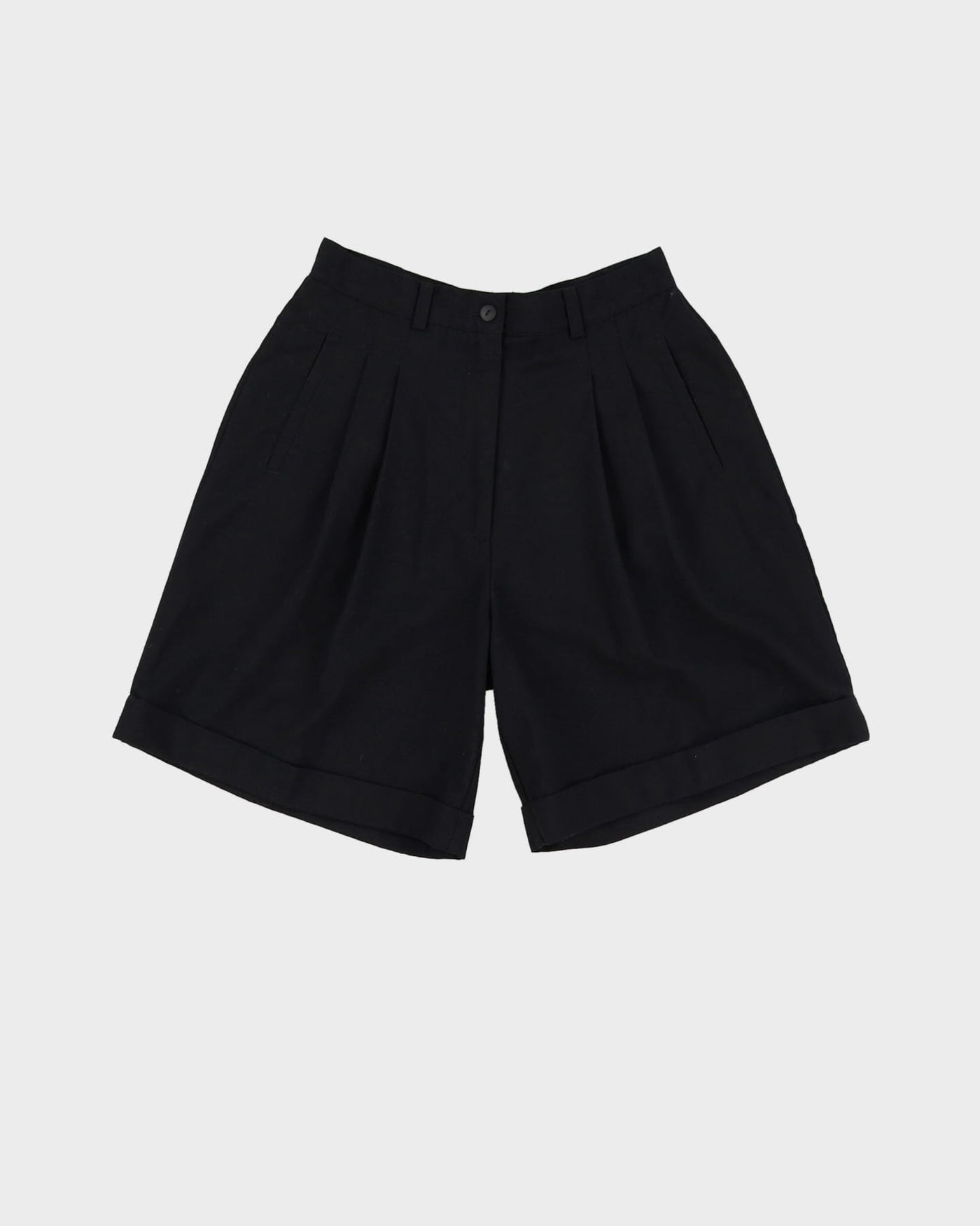 Vintage 90s RAZZ Black High Waist Bermuda Shorts - W28