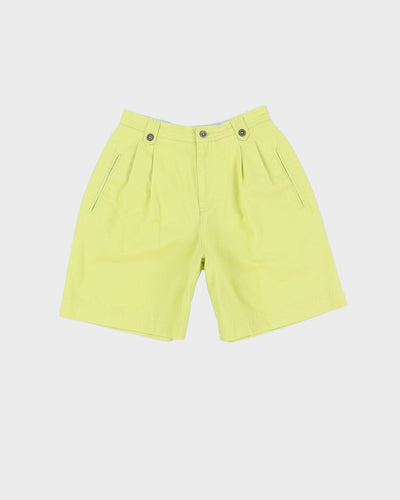 Vintage 90s Liz Sport Petite Lime Green High Waist Bermuda Shorts - W25