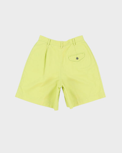 Vintage 90s Liz Sport Petite Lime Green High Waist Bermuda Shorts - W25