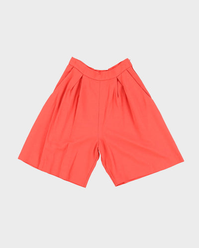 Vintage 90s Bright Salmon Pink High Waist Bermuda Shorts - W25