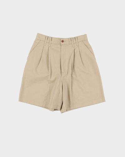 Vintage 90s Khaki Beige High Waist Bermuda Shorts - W28