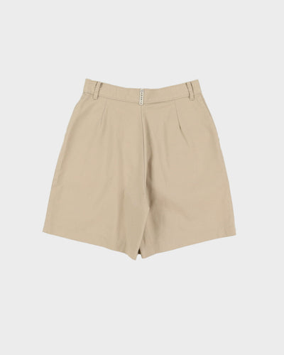 Vintage 90s Khaki Beige High Waist Bermuda Shorts - W28