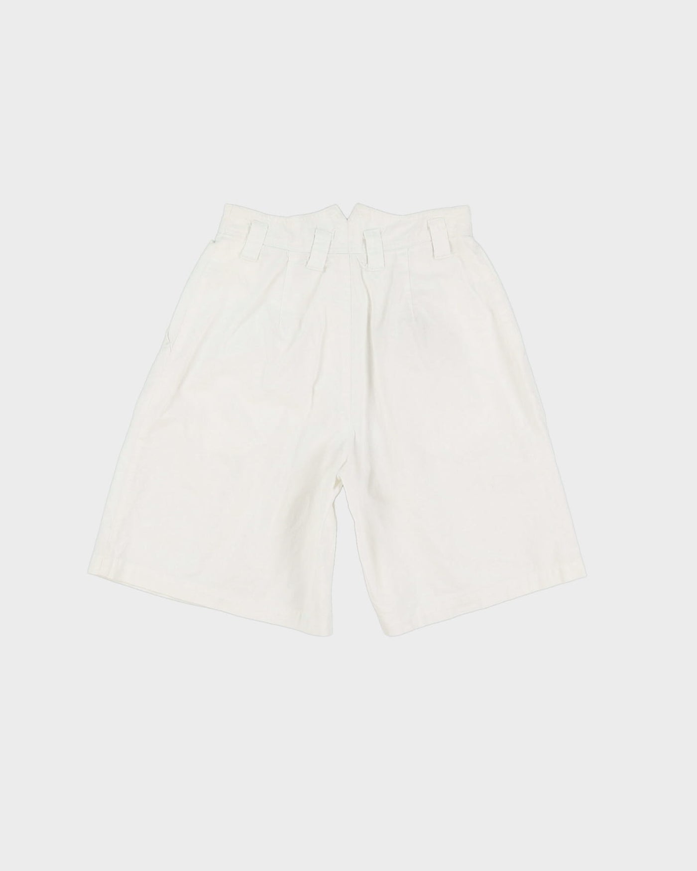 Vintage 90s Alto Sportswear White High Waist Pleated Shorts - W24