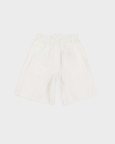 Vintage 90s Alto Sportswear White High Waist Pleated Shorts - W24