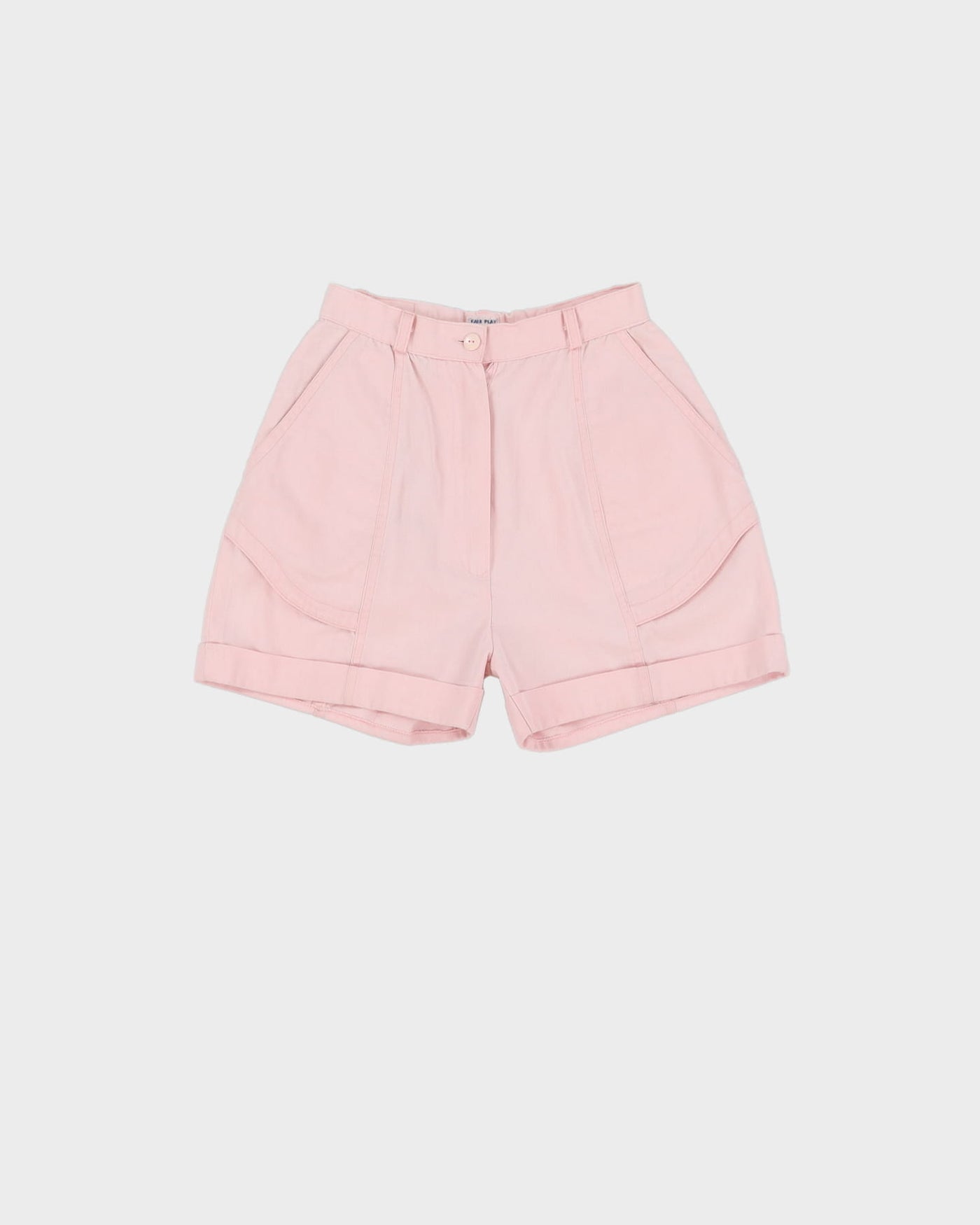 Vintage 90s Fair Play Pink High Waist Pleated Shorts - W23
