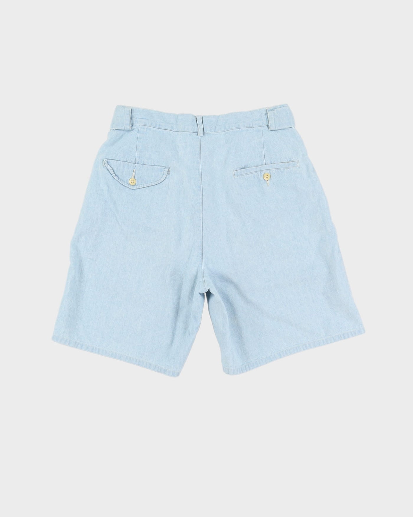Vintage Polo Ralph Lauren 90s Light Blue High Waist Tapered Shorts - W29