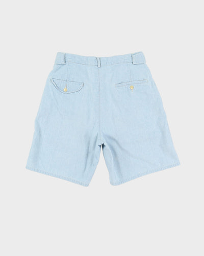 Vintage Polo Ralph Lauren 90s Light Blue High Waist Tapered Shorts - W29