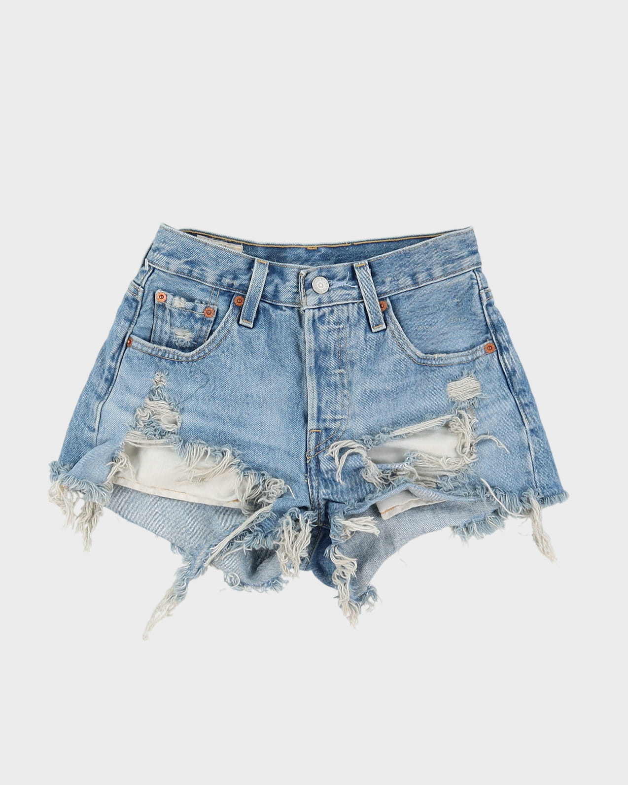 Levi's 501 Big E Distressed Denim Shorts  - W25