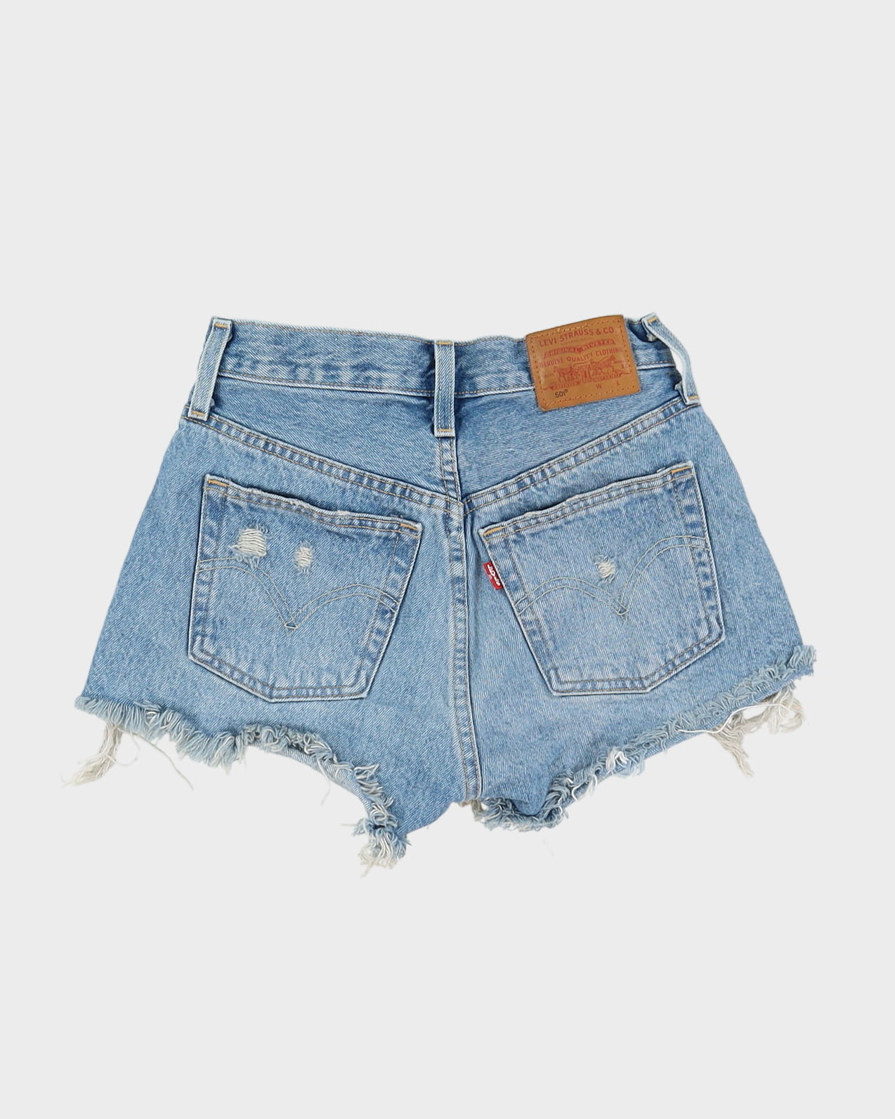 Levi's 501 Big E Distressed Denim Shorts  - W25