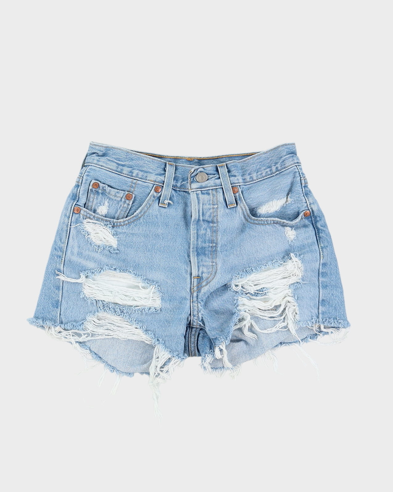 Levi's 501 Big E Distressed Denim Shorts  - W26