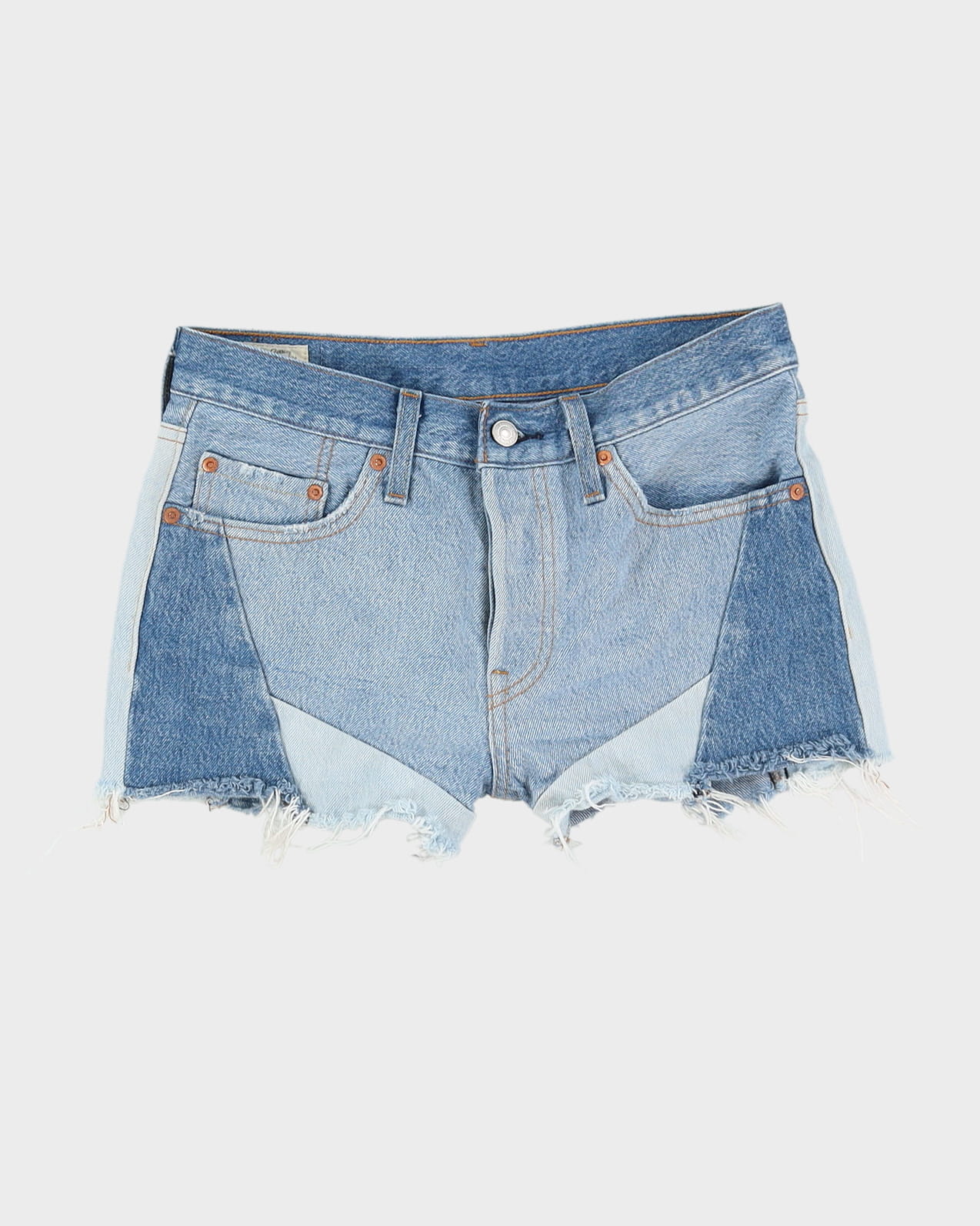 Levi's 501 Big E Patchwork Blue Denim Shorts  - W30