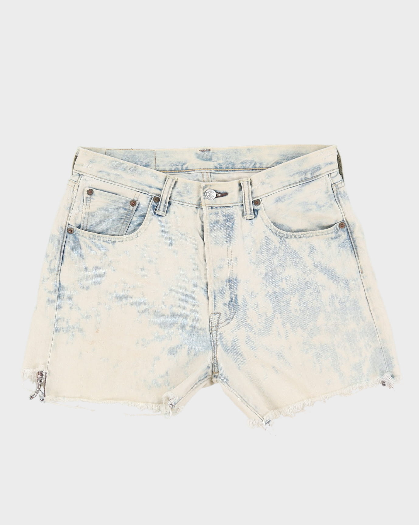 Levi's 501 Distressed Bleached Denim Shorts  - W32