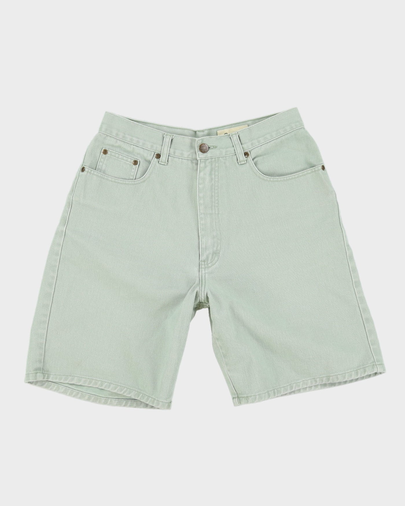 Vintage 90s Eddie Bauer Green Denim Shorts - W28