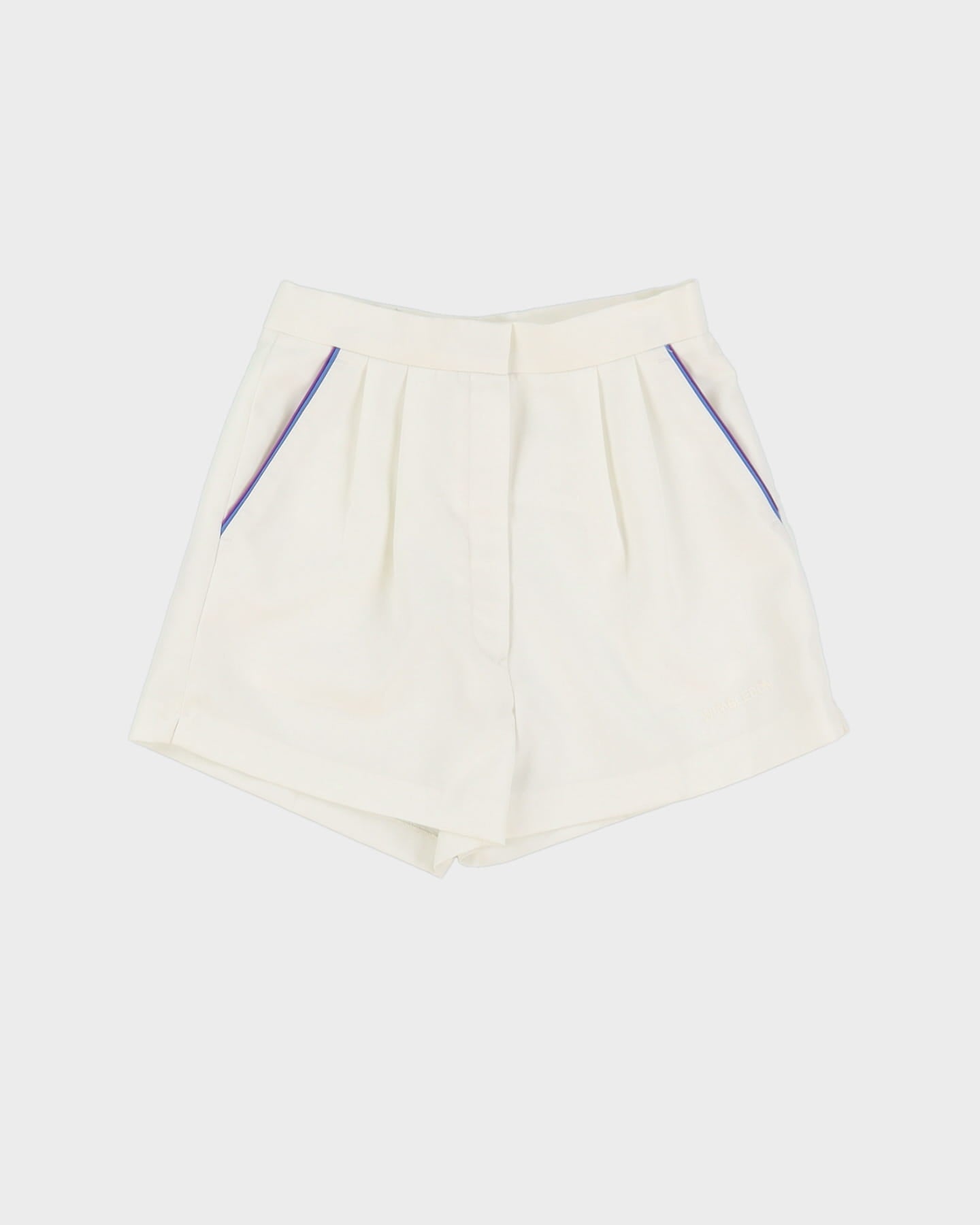 Wimbledon White Tennis Shorts - XS