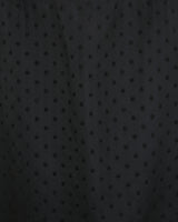 80s Black Textured Polka Dot Pencil Skirt - S