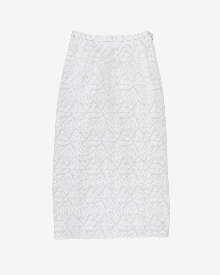 1970s silver maxi skirt - S