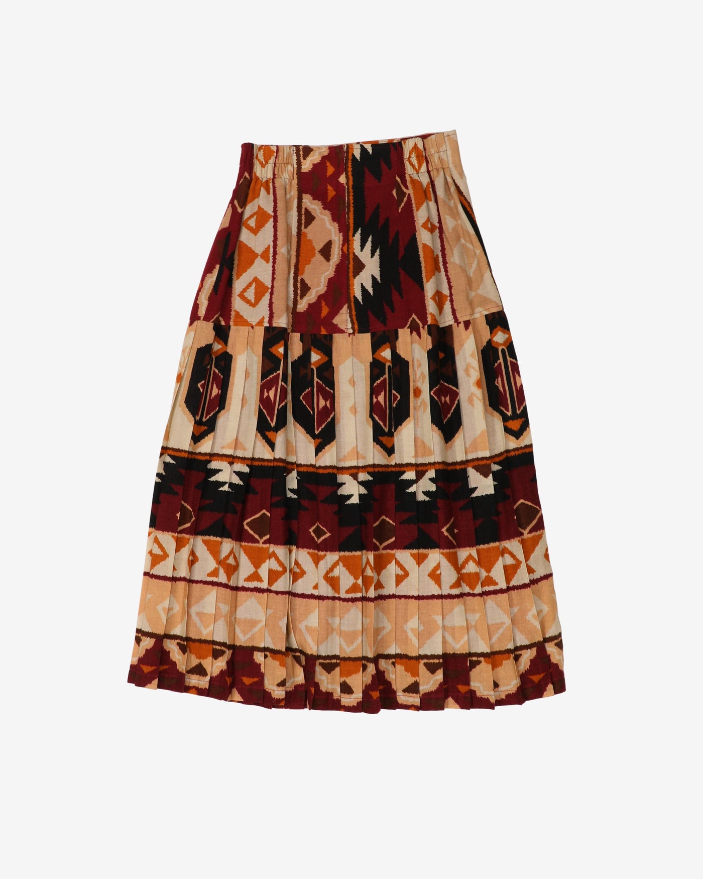 Aztec inspired patterned midi skirt - W26