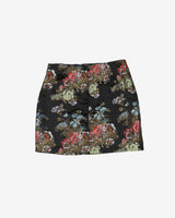 Y2K black brocade mini skirt - W30