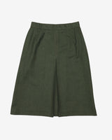 Vintage 1940s Style Green Wool Skirt - S