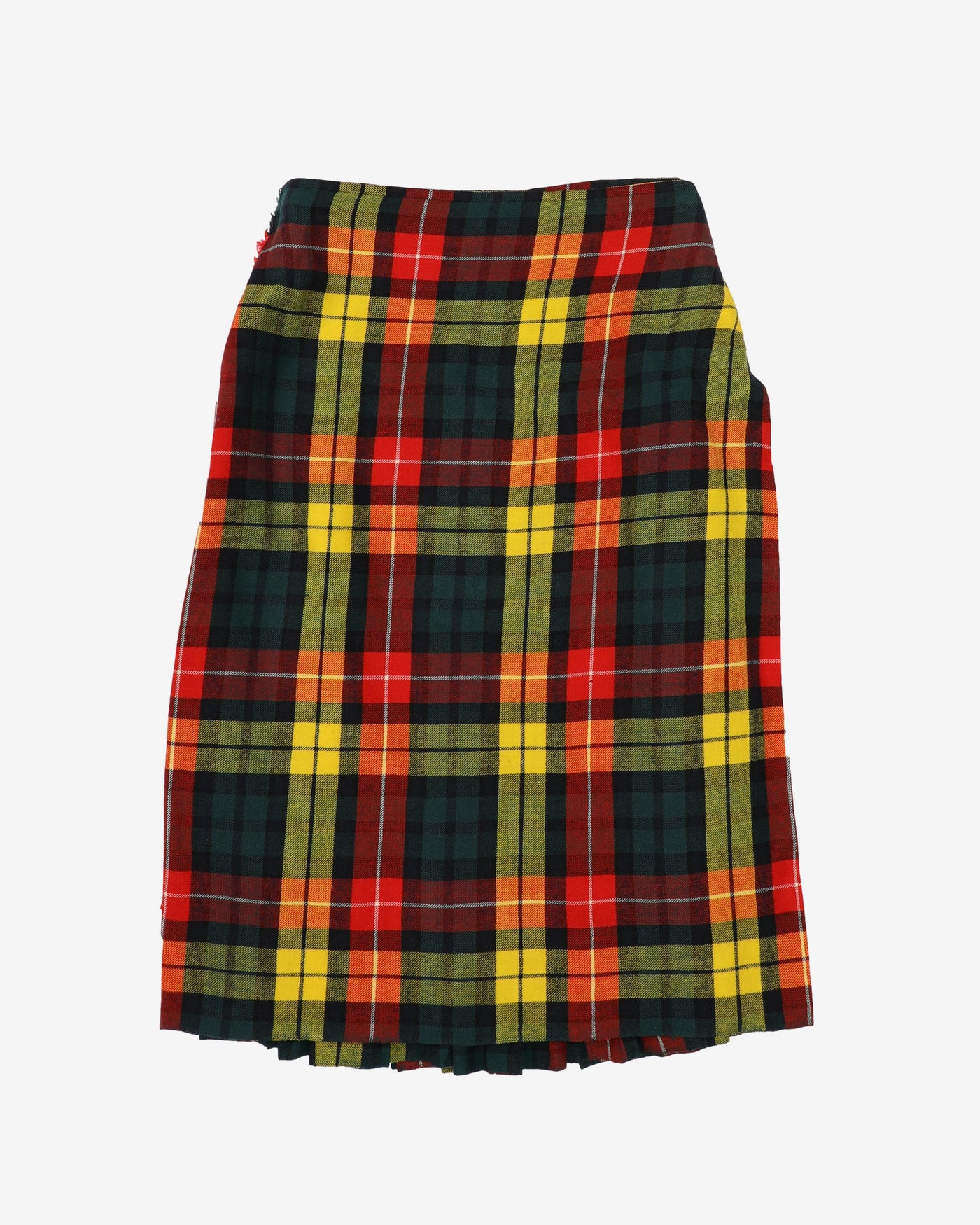R. G. Lawrie Ltd Scotland Plaid Wool Kilt Skirt - S