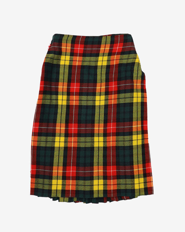 R. G. Lawrie Ltd Scotland Plaid Wool Kilt Skirt - S