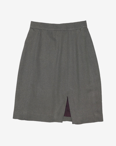 1990s Diagonally Striped Pencil Skirt - XS