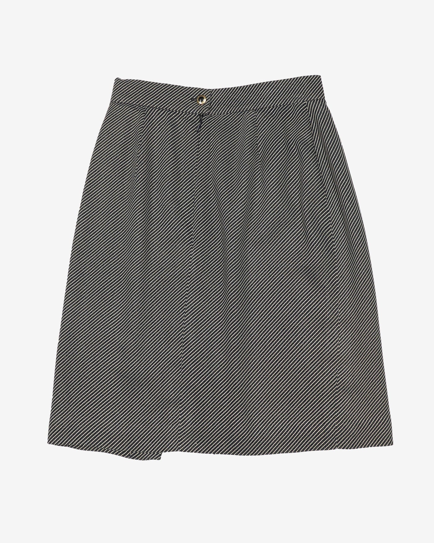 1990s Diagonally Striped Pencil Skirt - XS